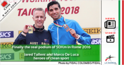 Finally the real podium of 50Km in Rome 2016 (VIDEO). Jared Tallent and Marco De Luca heroes of clean sport