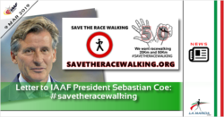 Letter to IAAF President Sebastian Coe: #savetheracewalking