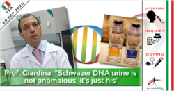 Prof. Giardina: "Schwazer DNA urine is not anomalous, it's just his"